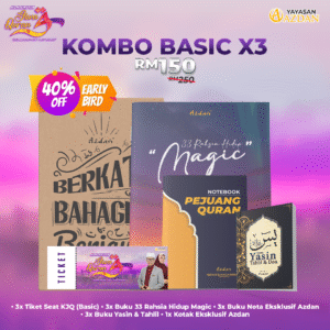 KJQ Pakej Kombo Basic 3 Orang RM150